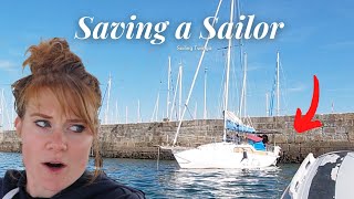 Exhausted sailor needs help!? He is dragging anchor. SAILING TWINGA EP 28