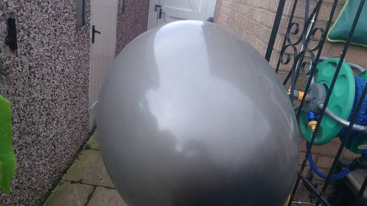 Blowing up rubber glove