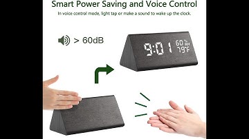 Wooden Alarm Clock Setting Operation Video