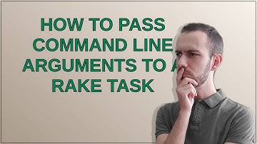 How to pass command line arguments to a rake task