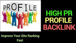 100+High PR Profile Creation Sites List 2019 | Create Do follow Backlinks