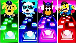 Sheriff Labrador And Babybus Vs Police Officer Vs Bad Guy Broke I Tiles Hop EDM Rush Games