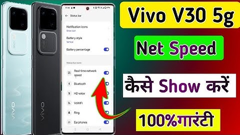 Vivo v30 pro 5g me net speed kaise show kare/how to internet speed show in vivo v30 pro 5g