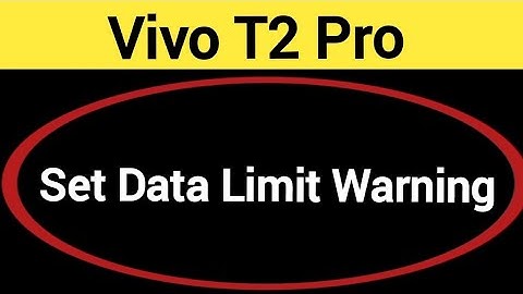 how to set data limit warning, Vivo T2 pro me data limit kaise set karen