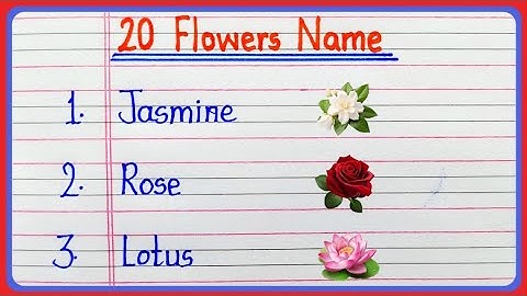20 Flowers name in English || Phoolon ke naam || 20 Flowers name || Flowers name || 20 Flower name