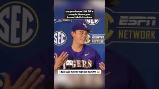 The greatest postgame interview and press conference in SEC baseball history 😂😂 | #shorts