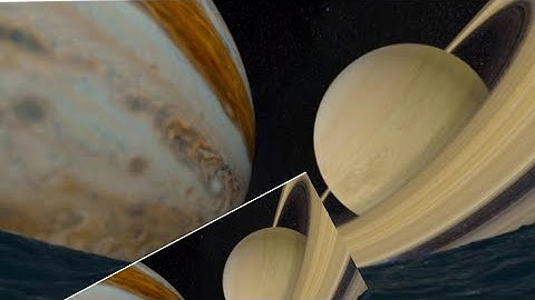 VR 360 The planets size comparison from the distance of our moon for virtual reality space video