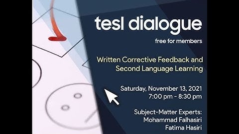 TESL Dialogue: Written Corrective Feedback