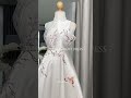 ชุดยกน้ำชาสีขาว ตกแต่งด้วยนกกระเรียนชมดอกเหมย - 77weddingdress #อุดรธานี #ชุดเจ้าสาว #weddinggown