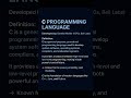 what is c language | what is c programminglanguage #cprogramming #programminglanguage
