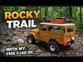 fj40 roc hobbys  toyota land cruiser on a rocky trail  #rccar  #traxxasracing  #fms