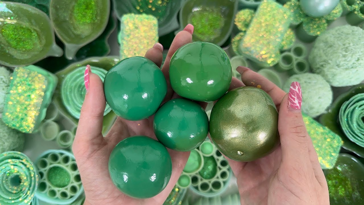 ASMR SOAP ★ Compilation set soap ★ Crushing soap boxes with glitter, foam & starch ★ Clay cracking ★