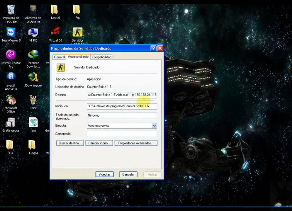Como crear un server dedicado cs 1 6 y ponerlo en internet funciona