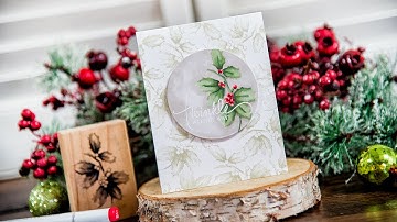 Simple Christmas Card with Spellbinders 3D Shading Stamps - Video Tutorial