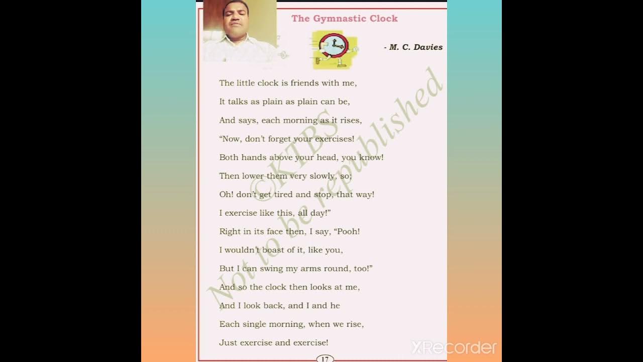 The Gymnastic Clock Poem YouTube