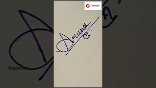 sign for ARUNA #nameart #rajniartist #signature #art #youtubeshorts #shorts
