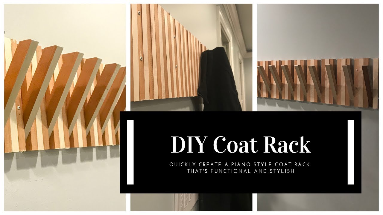 DIY Piano Style Coat Rack - YouTube