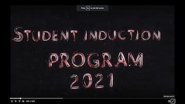 STUDENT INDUCTION PROGRAM - 2021 | First Year Students