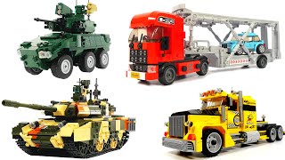 How to Build LEGO Trucks and tanks