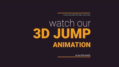 3D Jump Animation (vertical jump animation reference)