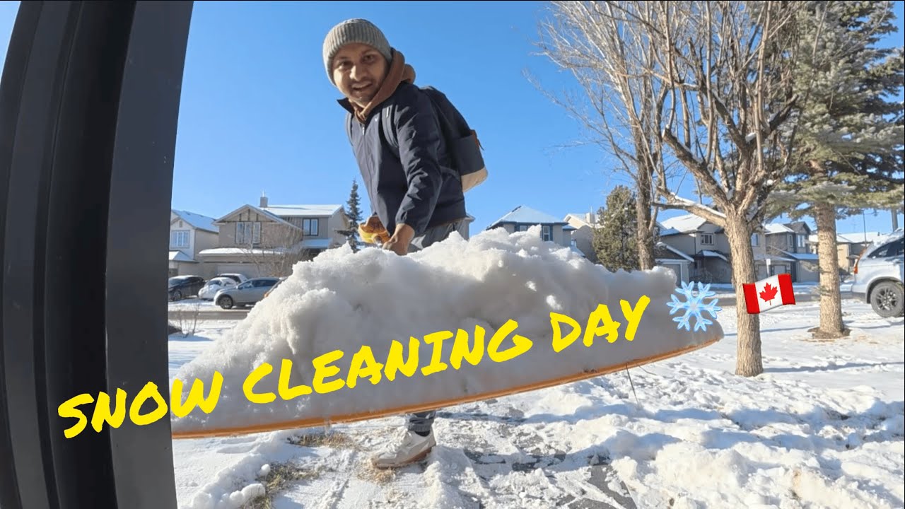 Cleaning Snow at -5°C in Canada ️| Real Canada Life 🇨🇦 ️ - YouTube