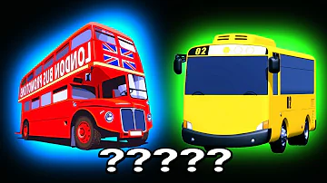 7 Bus Tayo VS London Bus Horn Sound Variations in 65 Seconds