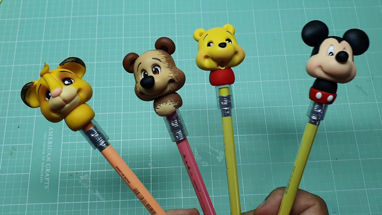 PONTEIRAS DE LÁPIS EM BISCUIT - Especial Simone Moldes  Volta as aulas