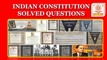 INDIAN POLITY MCQ (PART -1) NTA UGC NET PAPER -I INDIAN POLITY
