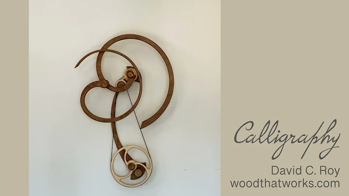 Calligraphy kinetic sculpture by David C. Roy