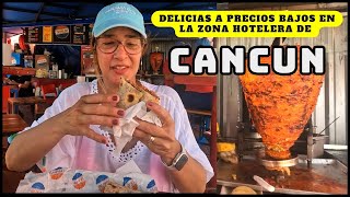 Comida BARATA en la Zona Hotelera de Cancún, México