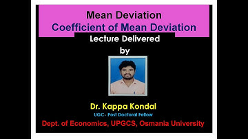 Mean Deviation and Coefficient of Mean Deviation by Dr.Kappa Kondal #Inter #BCom #Statistics #DLExam