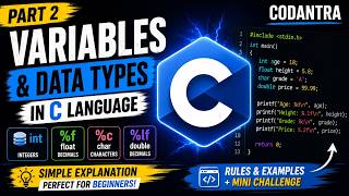 C Variables & Data Types Explained Simply | Part 2 🚀