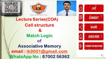 Associative memory (part-2)|Cell structure & Match Logic in Associative Memory | COA Lecture Series