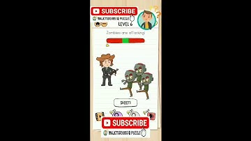 Brain test 2 Monster hunter joe 6 (zombies are attacking!)