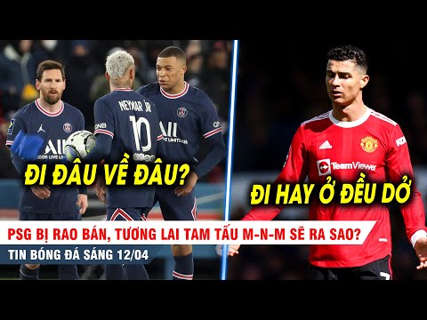 TIN BÓNG ĐÁ 12/4| PSG sắp bị bán, tương lai Messi, Neymar, Mbappe sẽ ra sao? MU gặp khó với Ronaldo