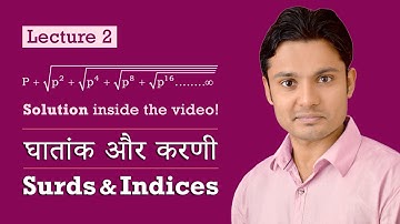 Surds & Indices घातांक और करणी | Lecture - 2 | Harender Sir