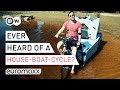 Houseboat + Bicycle = Houseboatcycle! | This Is The Perfect Summer Tiny House Camper Vehicle