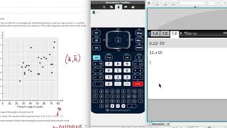 Scatter Graph and regression line (Bivariate data) Exam Question (GDC SL Apps)