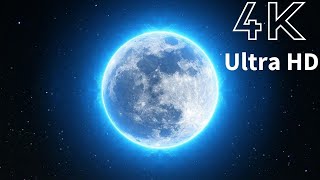 River at Night Soothing Crickets & Water Sounds lunar eclipse 4k ultra HD