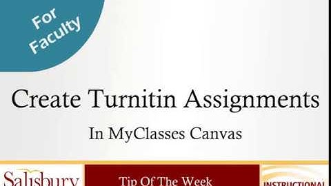 Creating a Turnitin Assignment