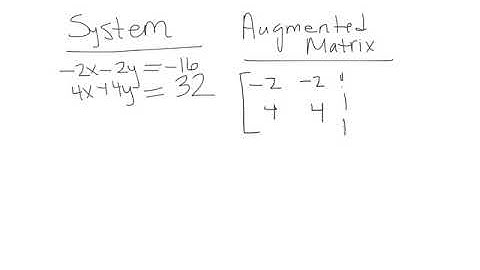 Write the System of Equations as an Augmented Matrix