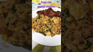 fried rice with orange chicken shorts viral shots short