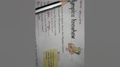 Class -3 Topic - GK Olympics Knowhow?