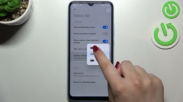 How to Manage Battery Percentage in Status Bar on XIAOMI Redmi 10C?