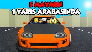 🐵5 MAYMUN 1 YARIŞ ARABASINDA!