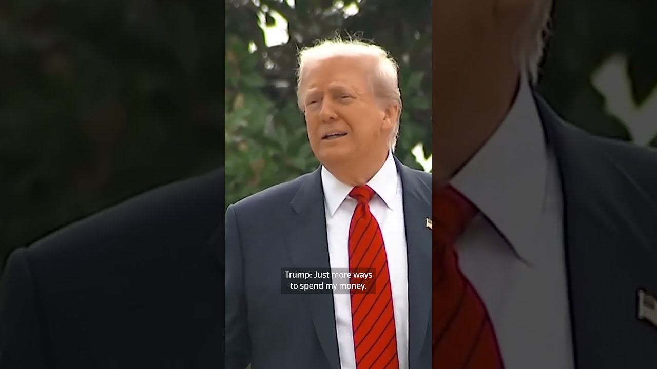 Trump Appears On White House Roof