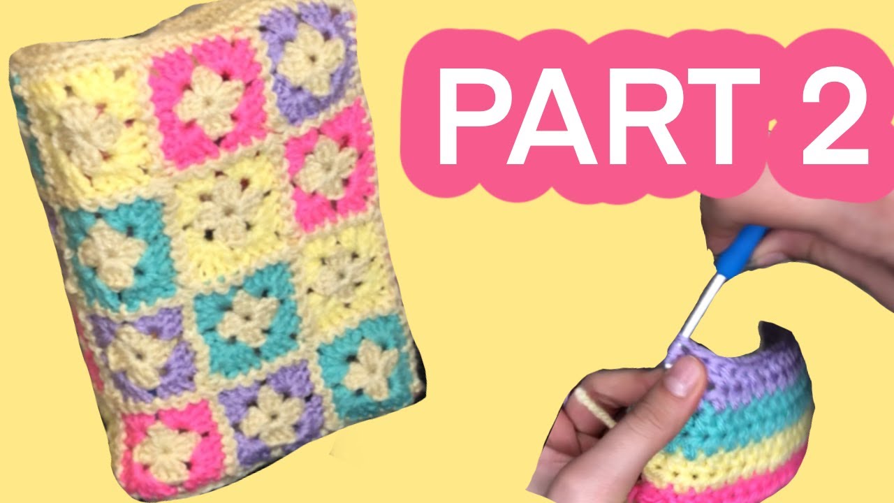 Granny square book cover – Honouring M.E. Crochet Blog