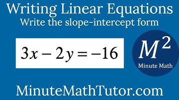 Write the slope-intercept form of 3x-2y=-16