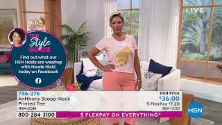 Antthony Scoopneck Printed Tee