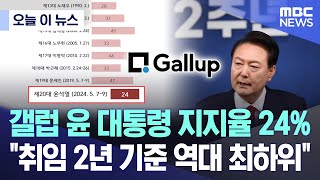 [오늘 이 뉴스] 갤럽 윤 대통령 지지율 24% 